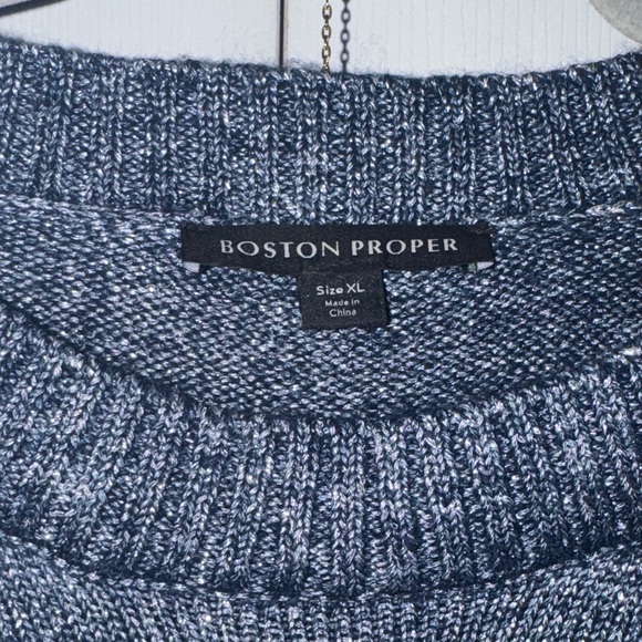 Boston Proper lured denim blue  with Faux Fur Cuffs - Picture 4 of 7